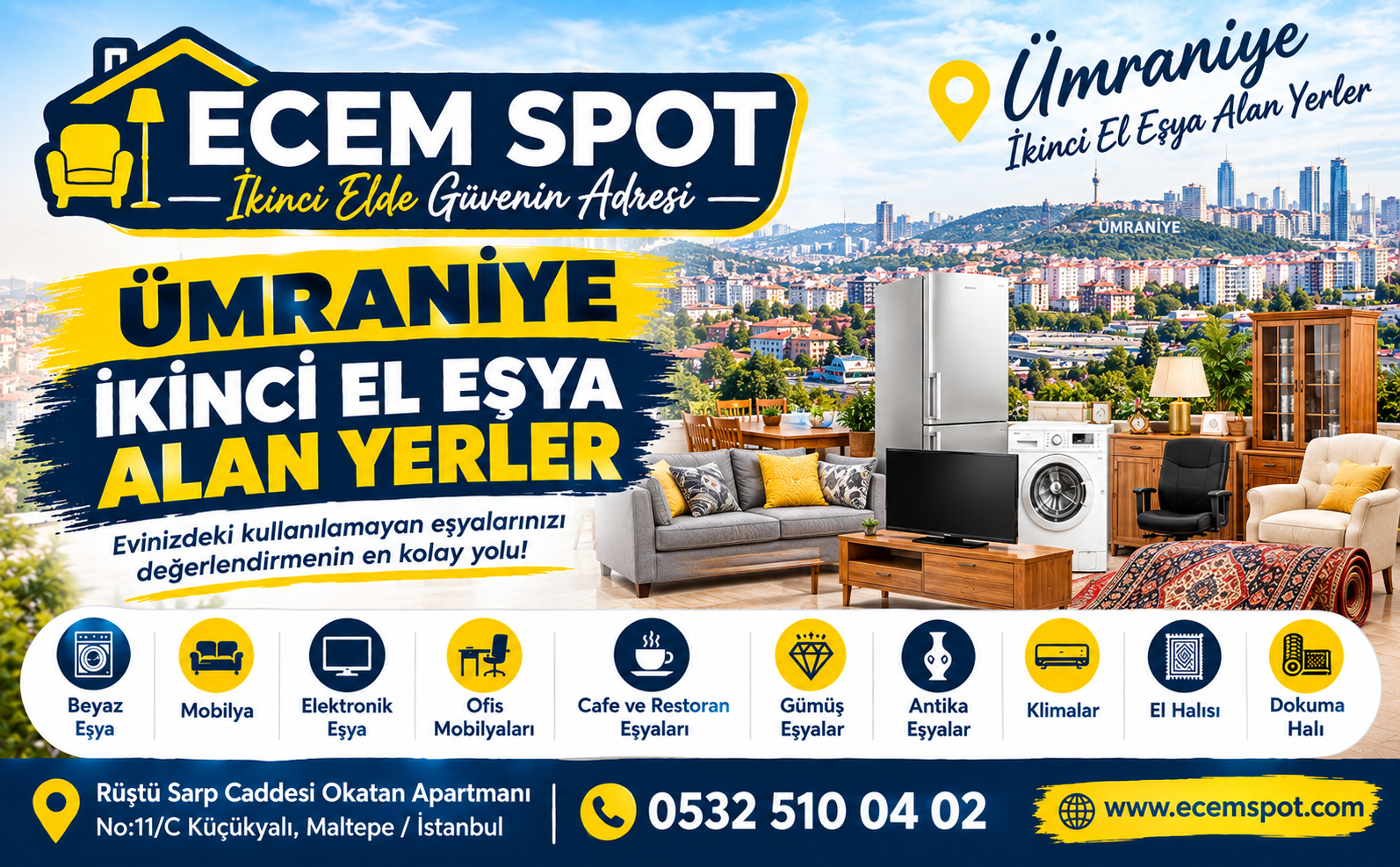 Ümraniye İkinci El Eşya Alan Yerler
